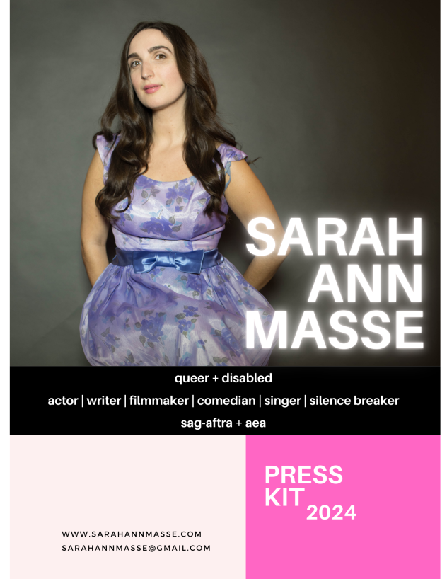 Sarah Ann Masse Press Kit July 2024 1